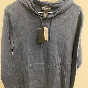 For The Republic Men's Blue Pullover Hoodie